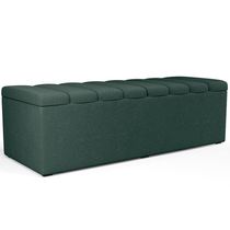 Calçadeira Recamier Baú Casal Queen 160X50 Cm Verde Musgo