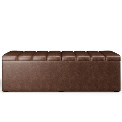 Calçadeira Recamier Baú Casal Queen 160X50 Cm Marrom