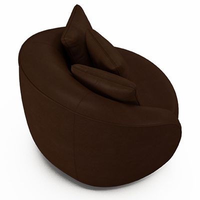 Kit 02 Poltronas Decorativa Para Sala De Estar Base Giratória Witta M03 Corano Marrom