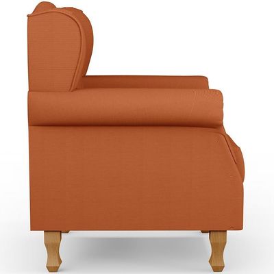 Kit 02 Poltronas Decorativa Para Sala De Estar Yara P02 Tecido Terracota