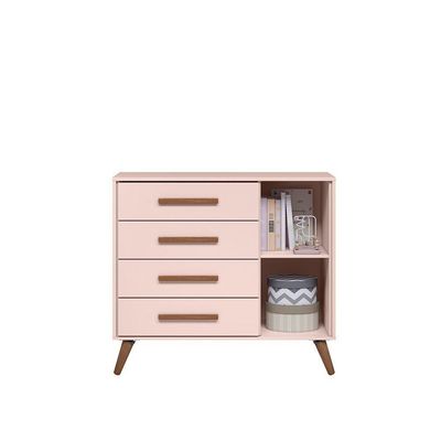 Conjunto Quarto Infantil Retro Sevilha Rosa Com Colchao