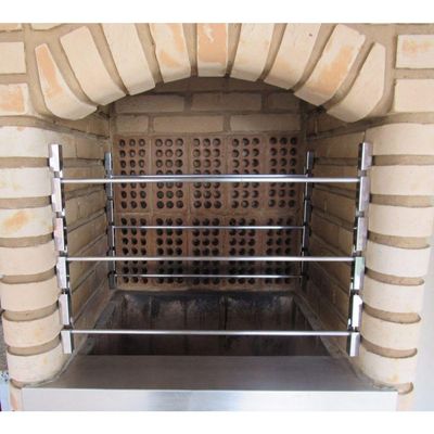 4 Suportes Para Churrasqueira De Alvenaria Inox Jl Grill