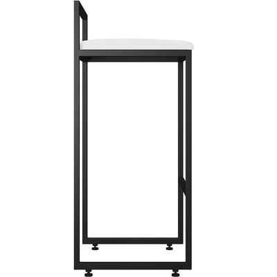 Banqueta Alta Cozinha Hanna L02 Preto Corano Branco