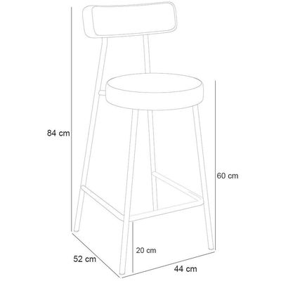 Kit 05 Banquetas Baixa Para Cozinha Sala De Jantar Bancada Milão L02 Couríssimo Marrom