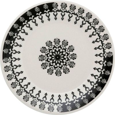 Kit 4 Pratos Sobremesa Donna Folk Oxford® Cerâmica 19cm