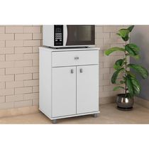 Balcão Multiuso Cozinha   ASM168 c/ 2 Portas e 1 Gaveta Branco - Movelbento