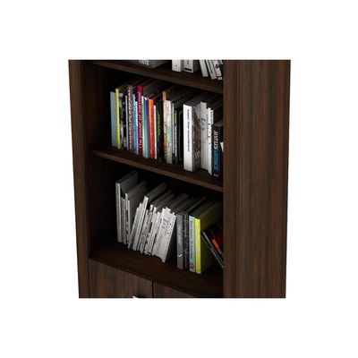 Estante Livreiro de Escritório ME4110 c/ 2 Portas e 3 Prateleiras Branco - Tecno Mobili