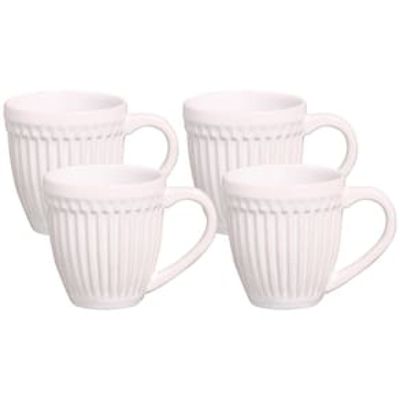 Conjunto de Canecas Porto Brasil Roma em Faiança Feldspática 343ml - 4 Peças