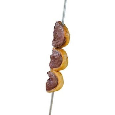 Conjunto de Grelha para Peixe e Espetos Simples Utimil em Aço Cromado, Aço Inox e Madeira – 3 Peças
