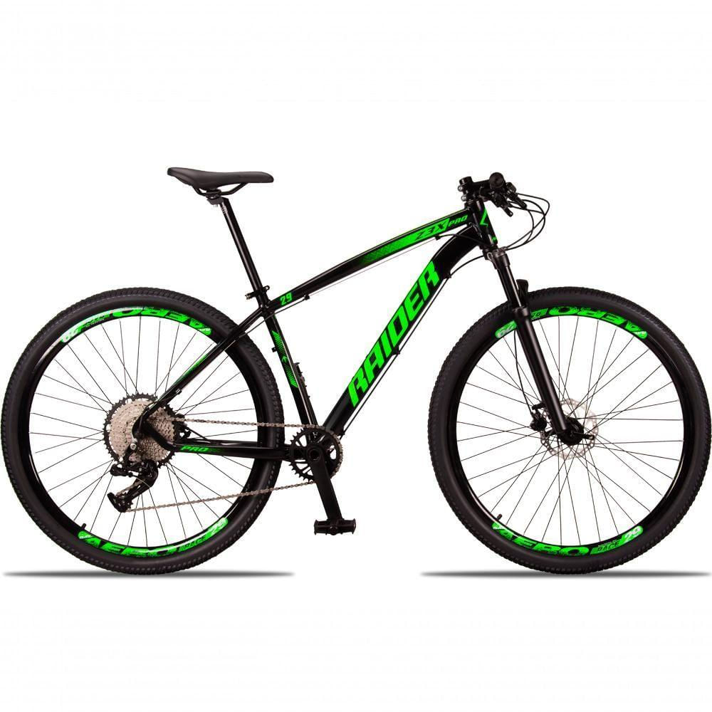 Bicicleta 29 Raider Z3X Pro 12V Preto+Verde