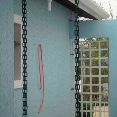 10 Mt Corrente Plástica Segurança Sinalização Elo G Preto