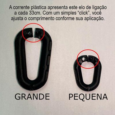 10 Mt Corrente Plástica Segurança Sinalização Elo G Amarela