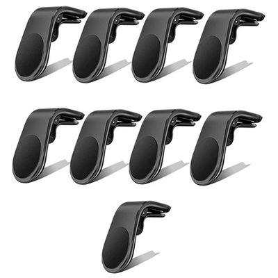 Kit 9 Suporte Adaptador Universal De Carro Tipo L Preto
