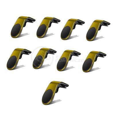 Kit 9 Suporte Adaptador Universal De Carro Tipo L Dourado