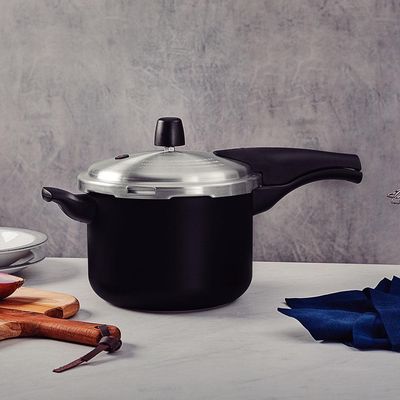 Panela De Pressão Effect Alumínio Revestimento Antiaderente 20 Cm 4,5 L Preto - Tramontina 20591420