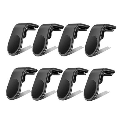 Kit 8 Suporte Adaptador Universal De Carro Tipo L Preto