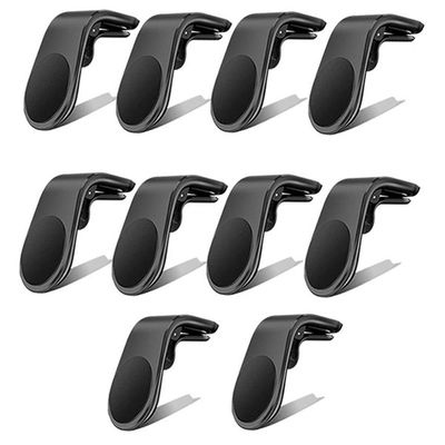 Kit 10 Suporte Adaptador Universal De Carro Tipo L Preto