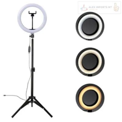 Kit Ring Light 14 Polegadas 36cm Tripé C/suport P Maquiadora