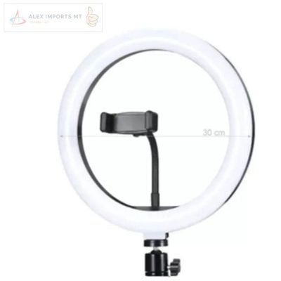 Ring Light Iluminador Anel Luz 30cm 12 Polegadas Tripé 2,1m