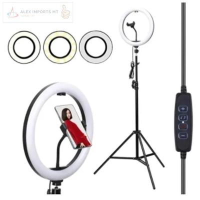Ring Light Iluminador Anel Luz 30cm 12 Polegadas Tripé 2,1m