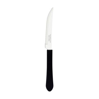 Kit - 48 Facas Para Churrasco Leme Com Lâmina Em Aço Inox 4 Pol Cabo Preto Fpbag - Tramontina