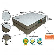 Conjunto Cama Box E Colchão Queen Becflex Mag Gold