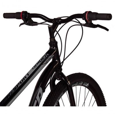 Bicicleta 29 Raider Sport Aço 21 Marchas Freio A Disco Preto+cinza