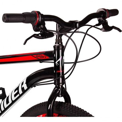 Bicicleta 29 Raider Sport Aço 21 Marchas Freio A Disco Preto+vermelho