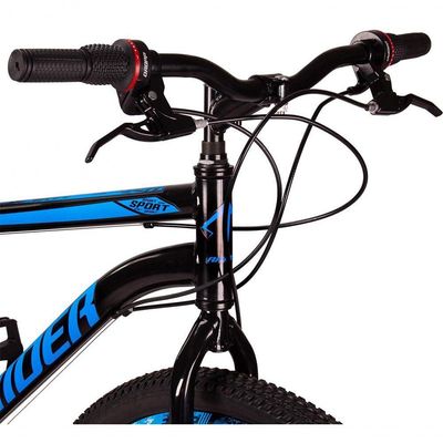 Bicicleta 29 Raider Sport Aço 21 Marchas Freio A Disco Preto+azul