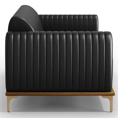 Kit Sofá 3 Lugares 210Cm Com 2 Poltronas Molino Preto B-159