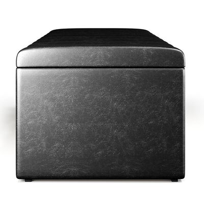 Calçadeira Recamier Baú Casal 140X50 Cm Preto