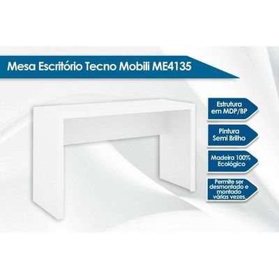 Mesa Escrivaninha Juvenil ME4135 Nogal - Tecno Mobili