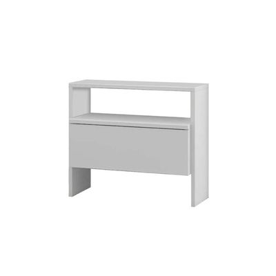 Mesa Cabeceira Casal Etno c/ 1 Gaveta Branco - Novo Horizonte