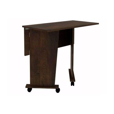 Mesa Multiuso Escritório Dobrável ME4117 c/ Rodízios Amêndoa - Tecno Mobili