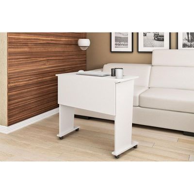 Mesa Multiuso Escritório Dobrável ME4117 c/ Rodízios Amêndoa - Tecno Mobili