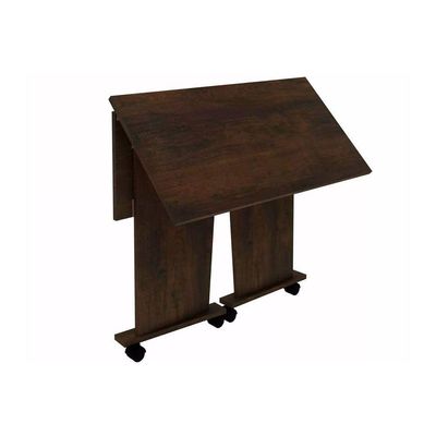 Mesa Multiuso Escritório Dobrável ME4117 c/ Rodízios Amêndoa - Tecno Mobili
