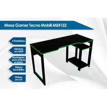 Mesa de Computador Solteiro Gamer ME4152 Preto/Vermelho - Tecno Mobili