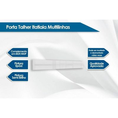 Módulo Cozinha Itatiaia Multilinhas Suporte Talheres Multilinha 105cm Branco - Itatiaia