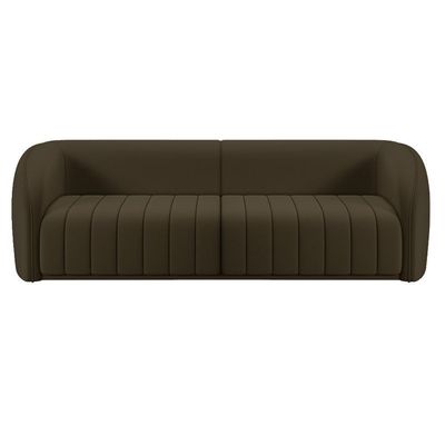 Kit Sofá 5 Lugares Para Sala Estar 332 Cm Com 01 Poltrona Lazio M03 Veludo Marrom - Lyam Decor