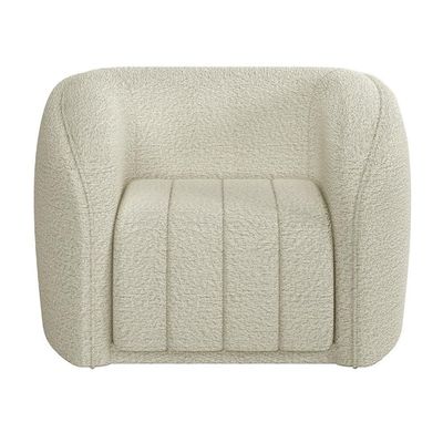 Kit Sofá 4 Lugares Para Sala Estar 292 Cm Com 01 Poltrona Lazio M03 Bouclê Bege Claro - Lyam Decor