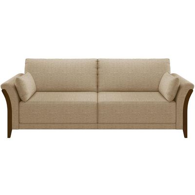 Kit Sofá 02 Lugares 162Cm Com Poltrona M03 Bege Escuro