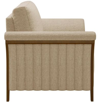 Kit Sofá 02 Lugares 162Cm Com Poltrona M03 Bege Escuro