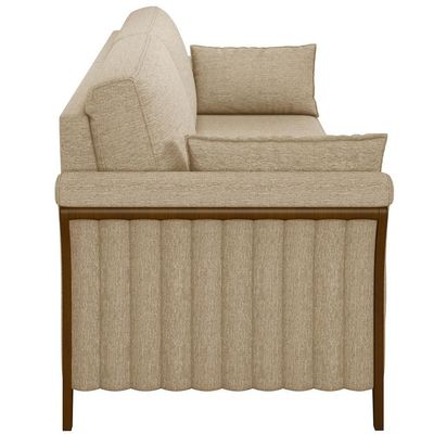Kit Sofá 02 Lugares 162Cm Com Poltrona M03 Bege Escuro
