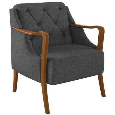 Kit Sofá 02 Lugares 135Cm Com Poltrona Coral M03 Chumbo