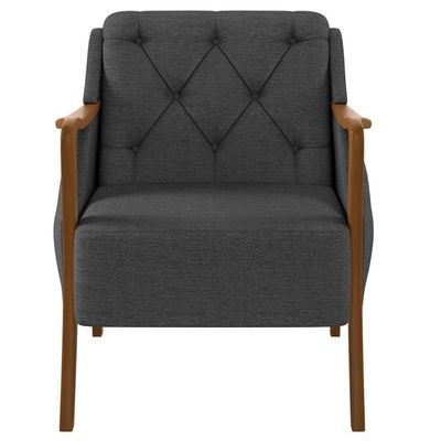 Kit Sofá 02 Lugares 135Cm Com Poltrona Coral M03 Chumbo