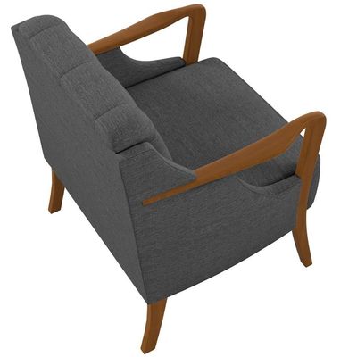 Kit Sofá 02 Lugares 135Cm Com Poltrona Coral M03 Chumbo