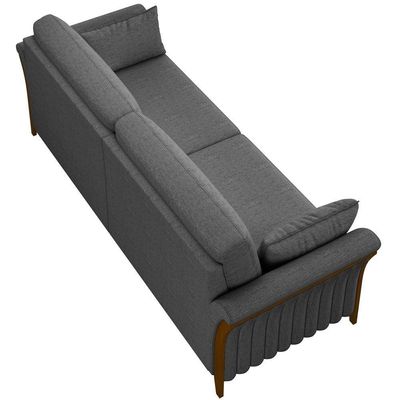Kit Sofá 02 Lugares 162Cm Com Poltrona M03 Chumbo