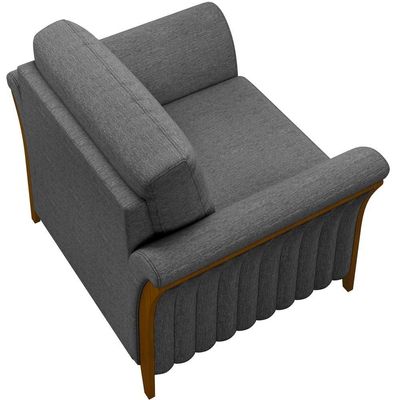 Kit Sofá 02 Lugares 162Cm Com Poltrona M03 Chumbo