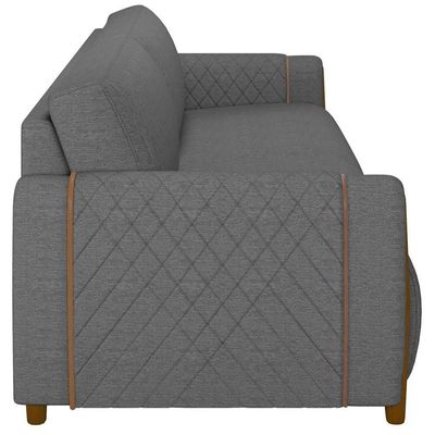 Kit Sofá 3 Lugares 223Cm Com Poltrona Flora M03 Chumbo