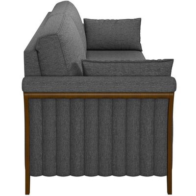 Kit Sofá 02 Lugares 162Cm Com Poltrona M03 Chumbo